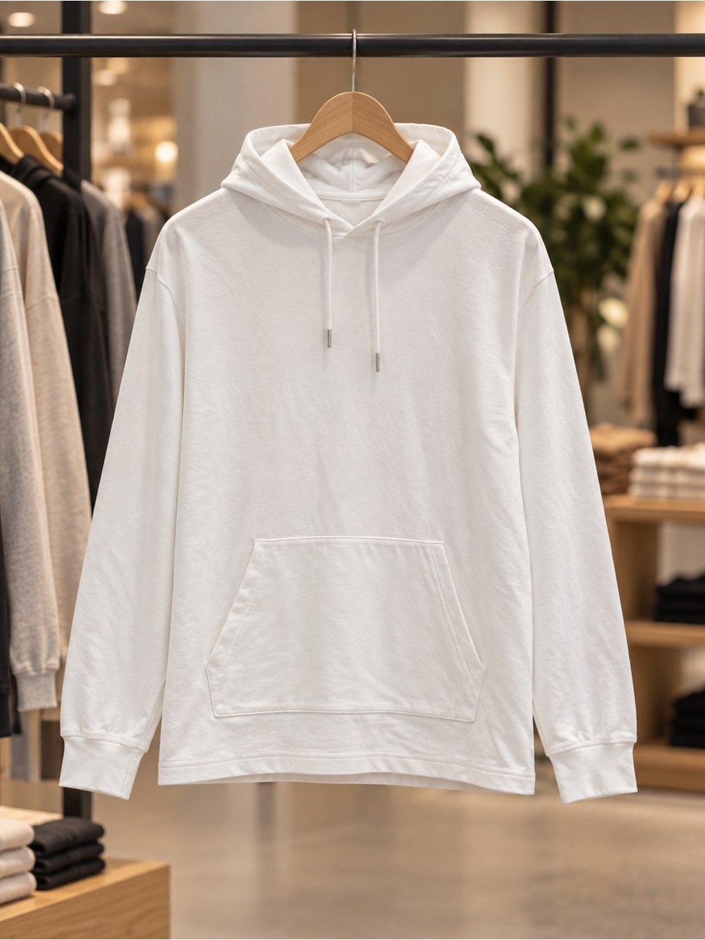 Bugatchi Men's Cream Pullover Hoodie